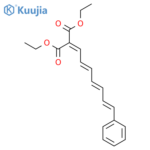 Propanedioic acid, (7-phenyl-2,4,6-heptatrienylidene)-, diethyl ester structure