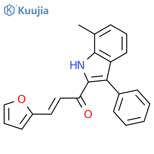 2-Propen-1-one, 3-(2-furanyl)-1-(7-methyl-3-phenyl-1H-indol-2-yl)- structure
