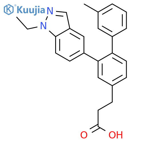 [1,1'-Biphenyl]-4-propanoic acid, 2-(1-ethyl-1H-indazol-5-yl)-3'-methyl- structure