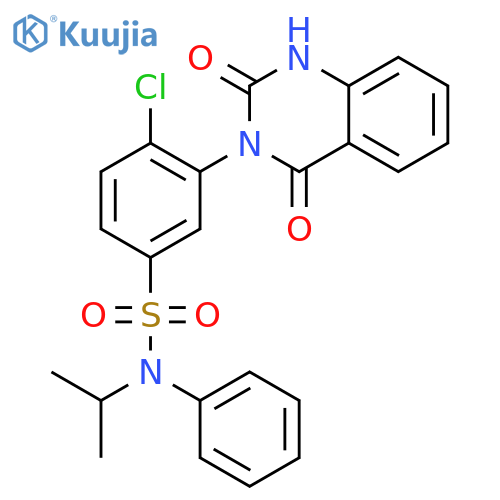 Benzenesulfonamide,4-chloro-3-(1,4-dihydro-2,4-dioxo-3(2H)-quinazolinyl)-N-(1-methylethyl)-N-phenyl- structure