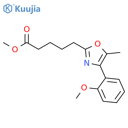 2-OXAZOLEPENTANOIC ACID, 4-(2-METHOXYPHENYL)-5-METHYL-, METHYL ESTER structure