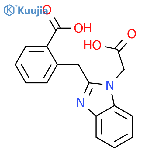 1H-Benzimidazole-1-acetic acid, 2-[(2-carboxyphenyl)methyl]- structure