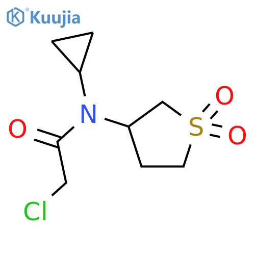 2-chloro-N-cyclopropyl-N-(1,1-dioxo-1λ?-thiolan-3-yl)acetamide structure