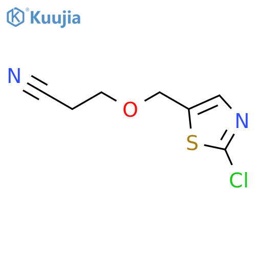 PROPANENITRILE, 3-[(2-CHLORO-5-THIAZOLYL)METHOXY]- structure