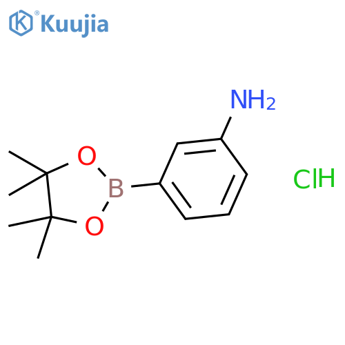 3-Aminophenylboronic acid, pinacol ester, hydrochloride structure