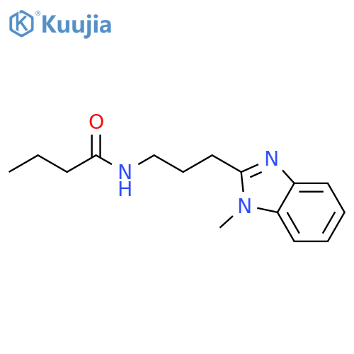 N-3-(1-methyl-1H-1,3-benzodiazol-2-yl)propylbutanamide structure