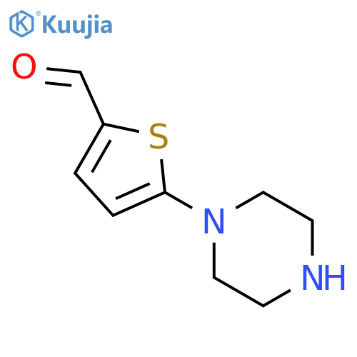5-(piperazin-1-yl)thiophene-2-carbaldehyde structure