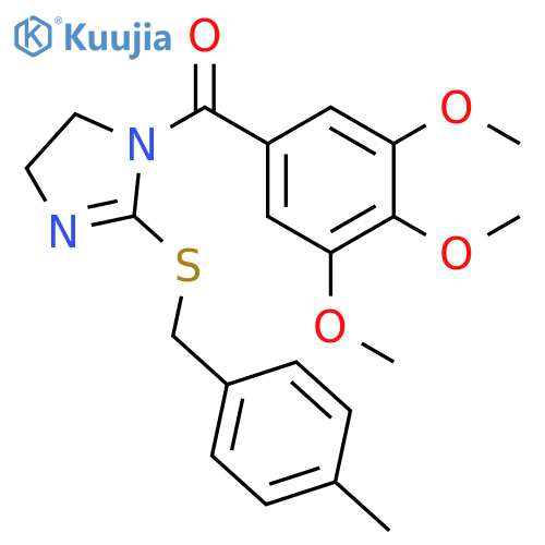 2-{(4-methylphenyl)methylsulfanyl}-1-(3,4,5-trimethoxybenzoyl)-4,5-dihydro-1H-imidazole structure