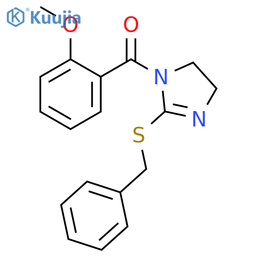 2-(benzylsulfanyl)-1-(2-methoxybenzoyl)-4,5-dihydro-1H-imidazole structure