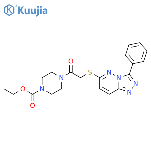 ethyl 4-2-({3-phenyl-1,2,4triazolo4,3-bpyridazin-6-yl}sulfanyl)acetylpiperazine-1-carboxylate structure