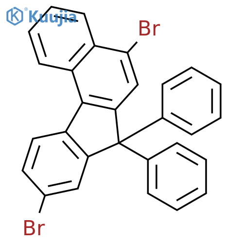 5,9-dibromo-7,7-diphenyl-7H-Benzo[c]fluorene structure