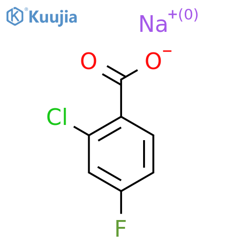 Benzoic acid, 2-chloro-4-fluoro-, sodium salt (1:1) structure
