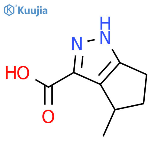 4-methyl-1H,4H,5H,6H-cyclopenta[c]pyrazole-3-carboxylic acid structure