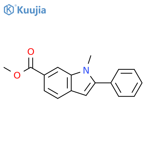 1H-Indole-6-carboxylic acid, 1-methyl-2-phenyl-, methyl ester structure