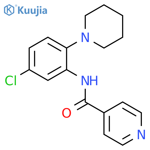 4-Pyridinecarboxamide, N-[5-chloro-2-(1-piperidinyl)phenyl]- structure