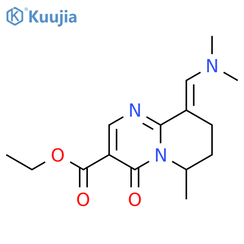 4H-Pyrido[1,2-a]pyrimidine-3-carboxylic acid, 9-[(dimethylamino)methylene]-6,7,8,9-tetrahydro-6-methyl-4-oxo-, ethyl ester, (E)- (9CI) structure