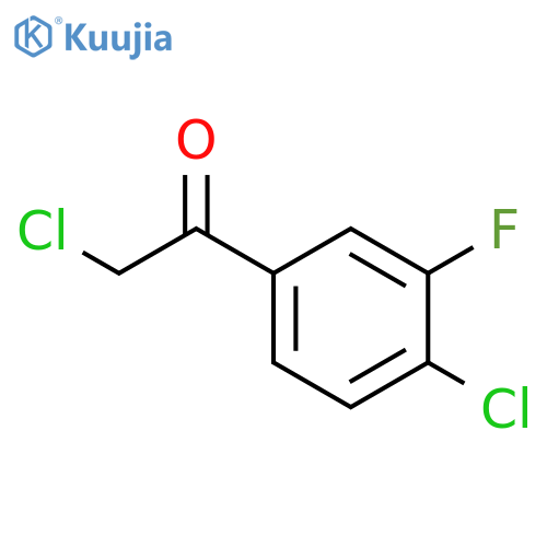 2-chloro-1-(4-chloro-3-fluorophenyl)ethan-1-one structure