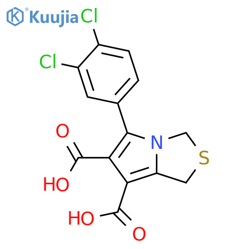 5-(3,4-Dichlorophenyl)-1H-pyrrolo1,2-c1,3thiazole-6,7-dicarboxylic acid structure