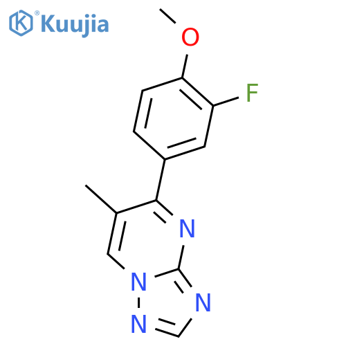 2-FLUORO-4-(6-METHYL[1,2,4]TRIAZOLO[1,5-A]PYRIMIDIN-5-YL)PHENYL METHYL ETHER structure