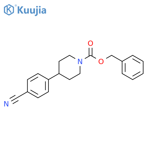 benzyl 4-(4-cyanophenyl)piperidine-1-carboxylate structure