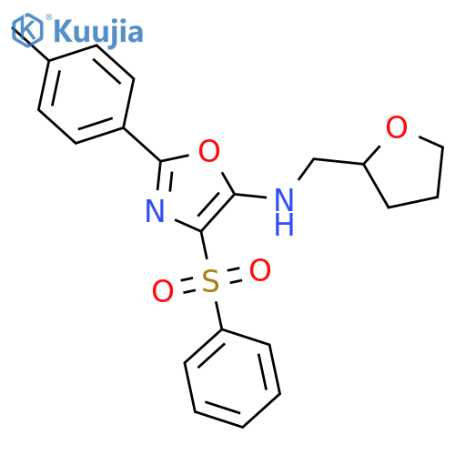 4-(benzenesulfonyl)-2-(4-methylphenyl)-N-(oxolan-2-ylmethyl)-1,3-oxazol-5-amine structure
