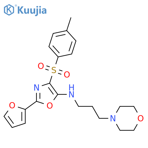 2-(furan-2-yl)-4-(4-methylbenzenesulfonyl)-N-3-(morpholin-4-yl)propyl-1,3-oxazol-5-amine structure