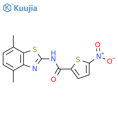 N-(4,7-dimethyl-1,3-benzothiazol-2-yl)-5-nitrothiophene-2-carboxamide structure