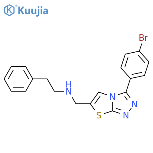 {3-(4-bromophenyl)-1,2,4triazolo3,4-b1,3thiazol-6-ylmethyl}(2-phenylethyl)amine structure