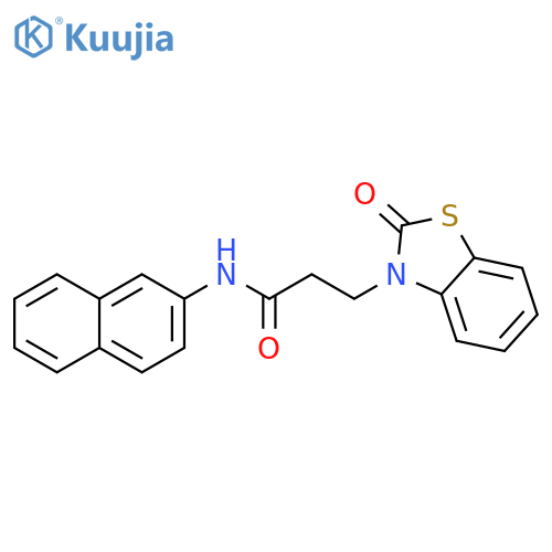 N-(naphthalen-2-yl)-3-(2-oxo-2,3-dihydro-1,3-benzothiazol-3-yl)propanamide structure