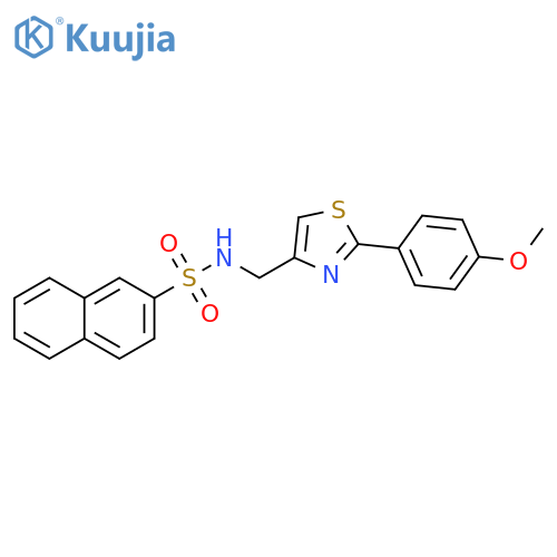 N-{2-(4-methoxyphenyl)-1,3-thiazol-4-ylmethyl}naphthalene-2-sulfonamide structure