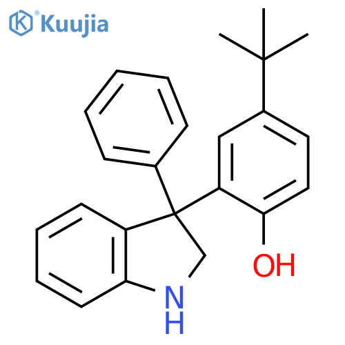 Phenol, 2-(2,3-dihydro-3-phenyl-1H-indol-3-yl)-4-(1,1-dimethylethyl)- structure