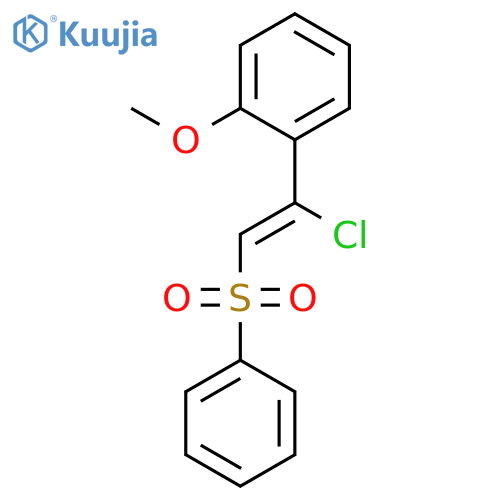 Benzene, 1-[(1Z)-1-chloro-2-(phenylsulfonyl)ethenyl]-2-methoxy- structure