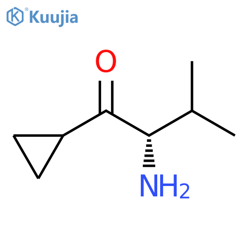 1-Butanone, 2-amino-1-cyclopropyl-3-methyl-, (2S)- structure