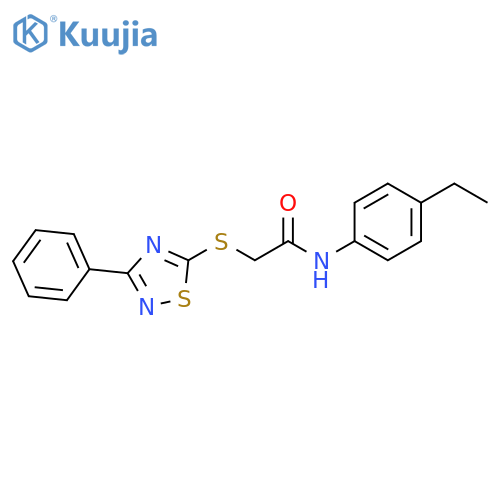 N-(4-ethylphenyl)-2-(3-phenyl-1,2,4-thiadiazol-5-yl)sulfanylacetamide structure