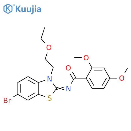 N-(2Z)-6-bromo-3-(2-ethoxyethyl)-2,3-dihydro-1,3-benzothiazol-2-ylidene-2,4-dimethoxybenzamide structure