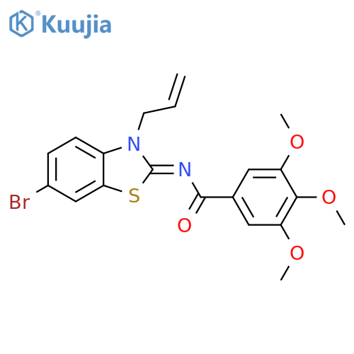 N-(2Z)-6-bromo-3-(prop-2-en-1-yl)-2,3-dihydro-1,3-benzothiazol-2-ylidene-3,4,5-trimethoxybenzamide structure