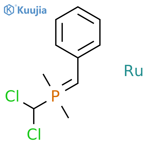 Ruthenium, dichloro(phenylmethylene)(trimethylphosphine)- structure