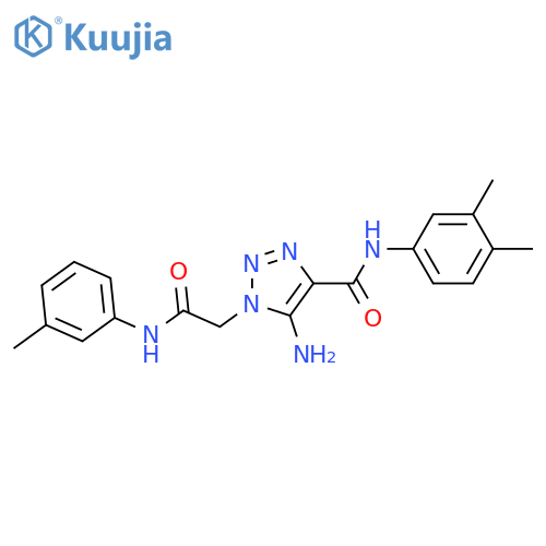 5-amino-N-(3,4-dimethylphenyl)-1-{(3-methylphenyl)carbamoylmethyl}-1H-1,2,3-triazole-4-carboxamide structure
