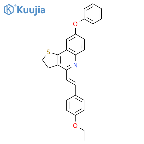 4-[(E)-2-(4-Ethoxyphenyl)ethenyl]-8-phenoxy-2H,3H-thieno[3,2-c]quinoline structure