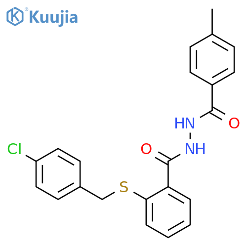 2-[(4-chlorobenzyl)sulfanyl]-N'-(4-methylbenzoyl)benzenecarbohydrazide structure