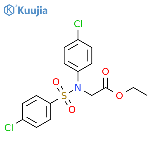 ethyl 2-[N-(4-chlorophenyl)4-chlorobenzenesulfonamido]acetate structure