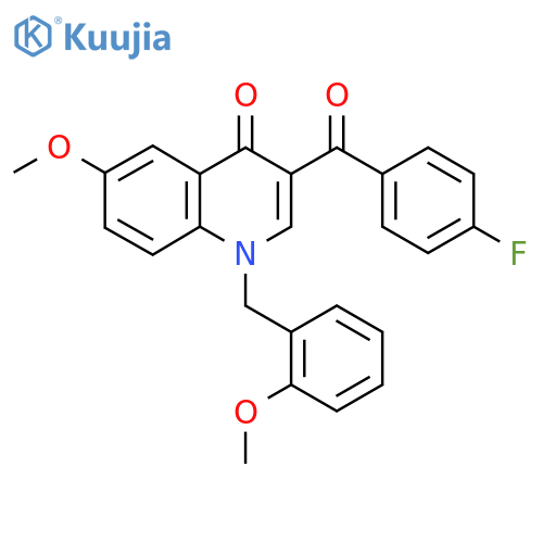 3-(4-fluorobenzoyl)-6-methoxy-1-(2-methoxyphenyl)methyl-1,4-dihydroquinolin-4-one structure