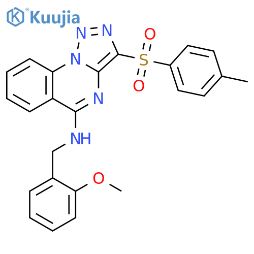 N-(2-methoxyphenyl)methyl-3-(4-methylbenzenesulfonyl)-1,2,3triazolo1,5-aquinazolin-5-amine structure