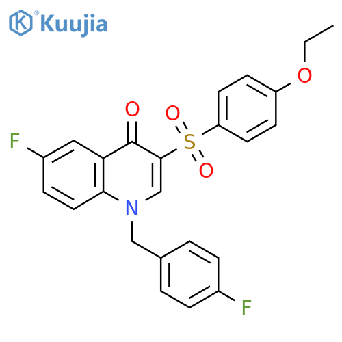 3-(4-ethoxybenzenesulfonyl)-6-fluoro-1-(4-fluorophenyl)methyl-1,4-dihydroquinolin-4-one structure