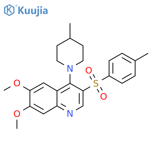 6,7-dimethoxy-3-(4-methylbenzenesulfonyl)-4-(4-methylpiperidin-1-yl)quinoline structure