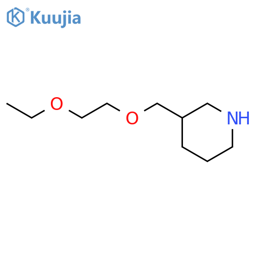 3-[(2-Ethoxyethoxy)methyl]piperidine structure