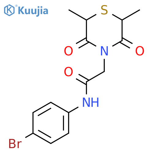 N-(4-bromophenyl)-2-(2,6-dimethyl-3,5-dioxothiomorpholin-4-yl)acetamide structure