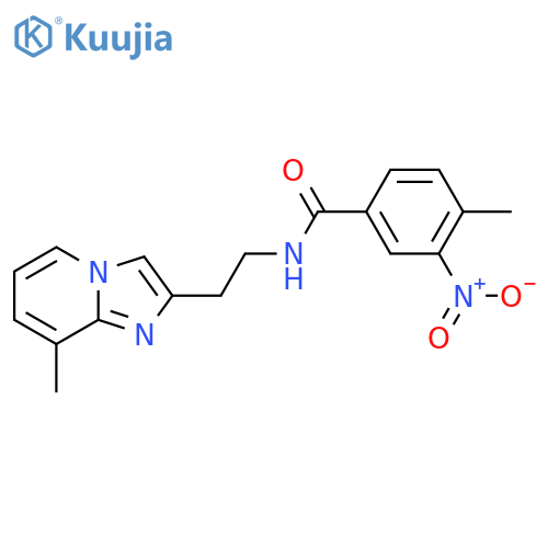 4-methyl-N-(2-{8-methylimidazo1,2-apyridin-2-yl}ethyl)-3-nitrobenzamide structure