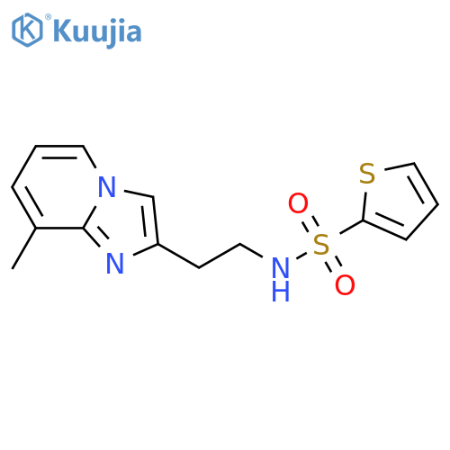 N-(2-{8-methylimidazo1,2-apyridin-2-yl}ethyl)thiophene-2-sulfonamide structure