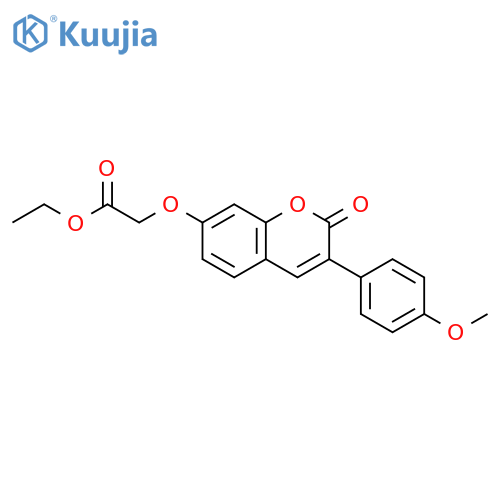 ethyl 2-{3-(4-methoxyphenyl)-2-oxo-2H-chromen-7-yloxy}acetate structure